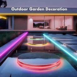 65.6 Ft. Hardwired RGB Integrated LED Strip Lights, Outdoor IP67 Waterproof Music Syncing Flexible DIY Design For Gaming -Lamp Parts bibivis led strip lights kg4s 8b5 44 1000