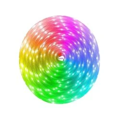 100 Ft. Hardwired Waterproof IP68 Outdoor Integrated LED Strip Lights, RGB Rope Lights Music Sync With Remote And App