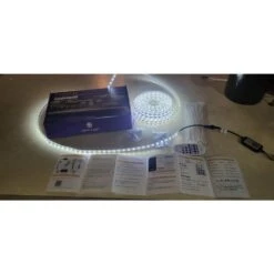 50 Ft. 3000k-6500k Hardwired Warm White Integrated LED Strip Lights, IP67 Waterproof LED Light With App Remote Control -Lamp Parts bibivis led strip lights nk49 v6u 31 1000