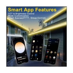 50 Ft. 3000k-6500k Hardwired Warm White Integrated LED Strip Lights, IP67 Waterproof LED Light With App Remote Control -Lamp Parts bibivis led strip lights nk49 v6u 4f 1000