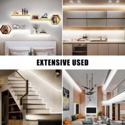 32.8 Ft. AC/DC 6500 K Dimmable Daylight White Hardwired Integrated Led Strip Light With RF Remote, Adhesive Tape Light 16 32.8 Ft. AC/DC 6500 K Dimmable Daylight White Hardwired Integrated Led Strip Light With RF Remote, Adhesive Tape Light -Lamp Parts bibivis led strip lights rc04 d6u 44 1000