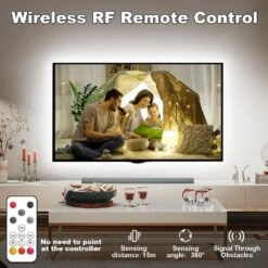 32.8 Ft. AC/DC 6500 K Dimmable Daylight White Hardwired Integrated Led Strip Light With RF Remote, Adhesive Tape Light 14 32.8 Ft. AC/DC 6500 K Dimmable Daylight White Hardwired Integrated Led Strip Light With RF Remote, Adhesive Tape Light -Lamp Parts bibivis led strip lights rc04 d6u 4f 1000