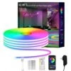 32.8 Ft. Hardwired RGB Integrated LED Strip Lights, Outdoor IP67 Waterproof Music Syncing Flexible DIY Design For Gaming -Lamp Parts bibivis led strip lights tp5e 8n2 64 1000