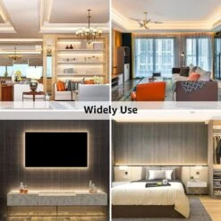 White 32.8 Ft. Hardwired Vanity Tape Lights, 300 Integrated LED Strip Light With 3M Adhesive For Kitchen Under Cabinet -Lamp Parts bibivis led strip lights tu09 e3u 4f 1000