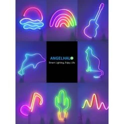 32.8 Ft. Outdoor Hardwired Neon Integrated LED Strip Lights, Smart Neon Lights IP65 Waterproof With DIY Scene Modes -Lamp Parts bibivis led strip lights uk6m 5t3 31 1000