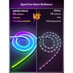 32.8 Ft. Outdoor Hardwired Neon Integrated LED Strip Lights, Smart Neon Lights IP65 Waterproof With DIY Scene Modes -Lamp Parts bibivis led strip lights uk6m 5t3 c3 1000