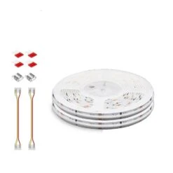 32.8 Ft. Hardwired RGB Smart IC COB Integrated LED Strip Light, High Density Uniform Tape Light For Bedroom Holiday