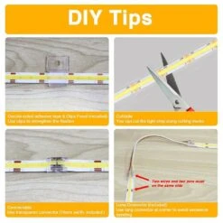 32.8 Ft. Tunable White Hardwired COB Integrated LED Strip Lights, Dimmable High Density Uniform Tape Light For Cabinet 15 32.8 Ft. Tunable White Hardwired COB Integrated LED Strip Lights, Dimmable High Density Uniform Tape Light For Cabinet -Lamp Parts bibivis led strip lights zd47 r0c 1f 1000