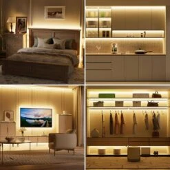 16.4 Ft. Dimmable 24-Volt COB 2400 Light Beads Super Bright Warm White 2700K LED Light Belt Set -Lamp Parts bibivis under cabinet lighting accessories be08 o9f 44 1000