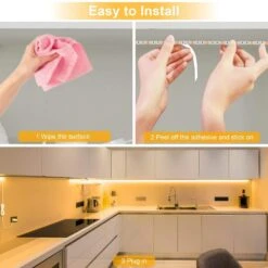 13 Ft. 2700K Warm White Flexible LED Strip Lights With Remote And Power Adapter For Kitchen Cabinets, Shelf (8-Pack) -Lamp Parts bibivis under cabinet lighting accessories fm37 x2q 4f 1000