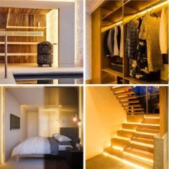 32.8 Ft. Warm Dimmable LED Strip Lighting, Non-Waterproof 3000K 5m 12V Tape Light For Home, Kitchen, Under Cabinet -Lamp Parts bibivis under cabinet lighting accessories gv84 m4x 31 1000