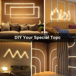32.8 Ft. Warm Dimmable LED Strip Lighting, Non-Waterproof 3000K 5m 12V Tape Light For Home, Kitchen, Under Cabinet -Lamp Parts bibivis under cabinet lighting accessories gv84 m4x c3 1000