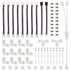 Multifunctional 5050 10mm 4Pin LED Light With Solderless Connection Kit Includes 8 DIY Accessories