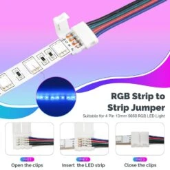 Multifunctional 5050 10mm 4Pin LED Light With Solderless Connection Kit Includes 8 DIY Accessories -Lamp Parts bibivis under cabinet lighting accessories nm09 l1h c3 1000