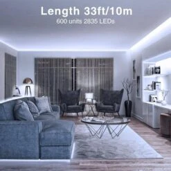 32.8 Ft. Dimmable 300 LED Light Strip, 6000K Daylight White Strip Lighting, 5M 12-Volt Ribbon Rope Light -Lamp Parts bibivis under cabinet lighting accessories om47 z6y 31 1000