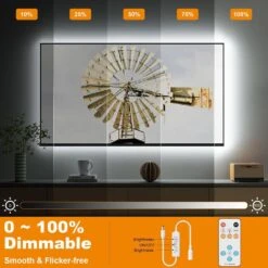 16.4 Ft. Dimmable 24-Volt 2A/48-Watt 2400 Cob LED Strip Light Beads Super Bright Warm White 6000K LED Light Belt Set -Lamp Parts bibivis under cabinet lighting accessories ov03 j1k c3 1000