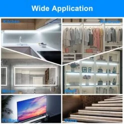 13 Ft. Under Cabinet Lighting Kit, 6000K Neutral White Flexible Led Strip Lights With RF Remote, Power Adapter (8-Pack) 10 13 Ft. Under Cabinet Lighting Kit, 6000K Neutral White Flexible Led Strip Lights With RF Remote, Power Adapter (8-Pack) -Lamp Parts bibivis under cabinet lighting accessories tb02 o9l 40 1000