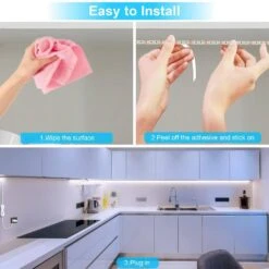 13 Ft. Under Cabinet Lighting Kit, 6000K Neutral White Flexible Led Strip Lights With RF Remote, Power Adapter (8-Pack) 12 13 Ft. Under Cabinet Lighting Kit, 6000K Neutral White Flexible Led Strip Lights With RF Remote, Power Adapter (8-Pack) -Lamp Parts bibivis under cabinet lighting accessories tb02 o9l 4f 1000