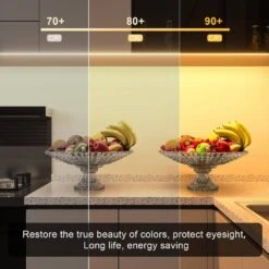 6.6 Ft. Flexible LED Strip With 640 Beads, 1100 Lumens, 3000K Warm White For Kitchen Cabinets, Monitor Backs And Shelves -Lamp Parts bibivis under cabinet lighting accessories tm90 n0b 40 1000