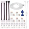 3.3 Ft. 4-pin LED Strip Connector Kit Includes LED Connectors L Shape For Strip Lights -Lamp Parts bibivis under cabinet lighting accessories wu03 k3z 64 1000