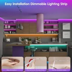 65 Ft. RGB LED Smart Music Sync Color Changing Led Strip Lights With Remote Led Lights For Bedroom, Party (2-Pack) 10 65 Ft. RGB LED Smart Music Sync Color Changing Led Strip Lights With Remote Led Lights For Bedroom, Party (2-Pack) -Lamp Parts bibivis under cabinet lighting accessories zb98 p0s 40 1000