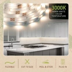 Warm White LED Strip Light Kit -Lamp Parts birchlighting led strip lights 318320 1f 1000