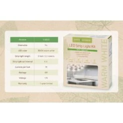 Warm White LED Strip Light Kit -Lamp Parts birchlighting led strip lights 318320 44 1000