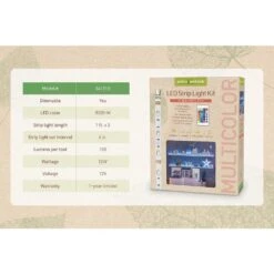 Multicolor Plug-In 3 Ft. Plug-In Integrated LED Dimmable Linkable Strip Light Kit With Remote -Lamp Parts birchlighting led strip lights 341310 76 1000