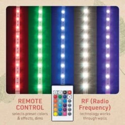 Multicolor Plug-In 3 Ft. Plug-In Integrated LED Dimmable Linkable Strip Light Kit With Remote -Lamp Parts birchlighting led strip lights 341310 fa 1000