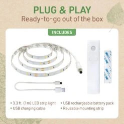 3 Ft. Motion Sensor LED Strip Light Kit -Lamp Parts birchlighting night lights 314120 c3 1000