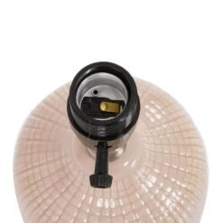 18.9 In. Bisque Table Lamps With Rattan Shade, Living Room Ceramic Lamp (Set Of 2) -Lamp Parts bisque pia ricco table lamps 2002gc 2pk 44 1000