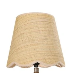 18.9 In. Bisque Table Lamps With Rattan Shade, Living Room Ceramic Lamp (Set Of 2) -Lamp Parts bisque pia ricco table lamps 2002gc 2pk 4f 1000