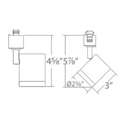 Charge Black 5CCT Integrated LED Ceiling Hardwired Fixed Track Cylinder Head, H Track (12-Pack) -Lamp Parts black 12 pack wac limited track lighting heads h 8010 cs bk 12 4f 1000