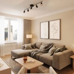 Shura Black 5-Light Track Light With Rotatable Heads, Integrated LED Bulbs, 4 Ft. Track Lighting Kit, 4000K, 2275 Lumens 16 Shura Black 5-Light Track Light With Rotatable Heads, Integrated LED Bulbs, 4 Ft. Track Lighting Kit, 4000K, 2275 Lumens -Lamp Parts black 4000k vidalite track lighting kits ce1060213 77 1000