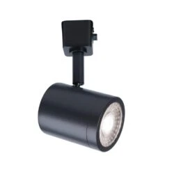 Charge Black 5CCT Integrated LED Ceiling Hardwired Fixed Track Cylinder Head, H Track (6-Pack)