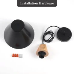 1-Light Black Cone Pendant Light With Metal Shade, No Bulbs Included 17 1-Light Black Cone Pendant Light With Metal Shade, No Bulbs Included -Lamp Parts black adsensty pendant lights hd 1 b zjd00072 4f 1000