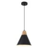 1-Light Black Cone Pendant Light With Metal Shade, No Bulbs Included 1 1-Light Black Cone Pendant Light With Metal Shade, No Bulbs Included -Lamp Parts black adsensty pendant lights hd 1 b zjd00072 64 1000
