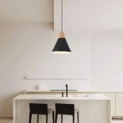 1-Light Black Cone Pendant Light With Metal Shade, No Bulbs Included 12 1-Light Black Cone Pendant Light With Metal Shade, No Bulbs Included -Lamp Parts black adsensty pendant lights hd 1 b zjd00072 a0 1000