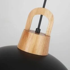 1-light Black Small Sized Pendant Light With Metal Dome Shade For Kitchen Island Dinning Room -Lamp Parts black adsensty pendant lights hd 400 b d00075 4f 1000