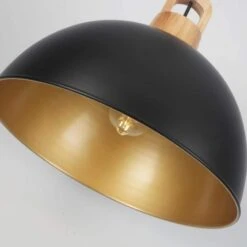 1-light Black Small Sized Pendant Light With Metal Dome Shade For Kitchen Island Dinning Room -Lamp Parts black adsensty pendant lights hd 400 b d00075 c3 1000