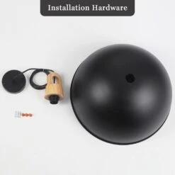 1-light Black Modern Pendant Light With Metal Dome Shade For Kitchen Island Dinning Room -Lamp Parts black adsensty pendant lights hd 500 b d00075 4f 1000