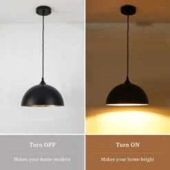 3-Light Black Pendant Light With Metal Shade, Adjustable Dome Pendant Lighting Fixtures -Lamp Parts black adsensty pendant lights hd b 3 zjd00062 40 1000