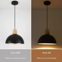 1-Light Black Vintage Pendant Light Adjustable Ceiling Hanging Lights With Metal Shade -Lamp Parts black adsensty pendant lights hd3 1 b zd00075 a0 1000