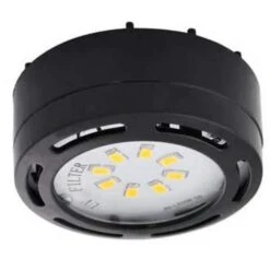 LED Black Puck Light With Power Cord (3-Pack) 7 LED Black Puck Light With Power Cord (3-Pack) -Lamp Parts black amax lighting puck lights 3580led pl3blk c3 1000