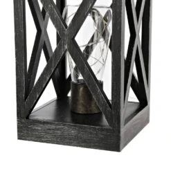 8.9 In. 1-Pack Retro Battery Powered Indoor Table Lamps, Black And Nickel Finish 11 8.9 In. 1-Pack Retro Battery Powered Indoor Table Lamps, Black And Nickel Finish -Lamp Parts black and nickel table lamps wbtl jh20 bw 1f 1000