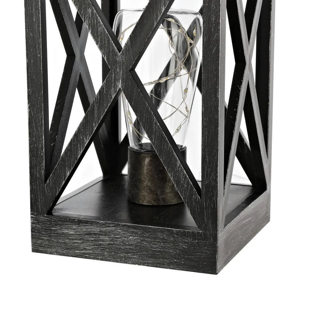 8.9 In. 1-Pack Retro Battery Powered Indoor Table Lamps, Black And Nickel Finish 6 8.9 In. 1-Pack Retro Battery Powered Indoor Table Lamps, Black And Nickel Finish - Image 4