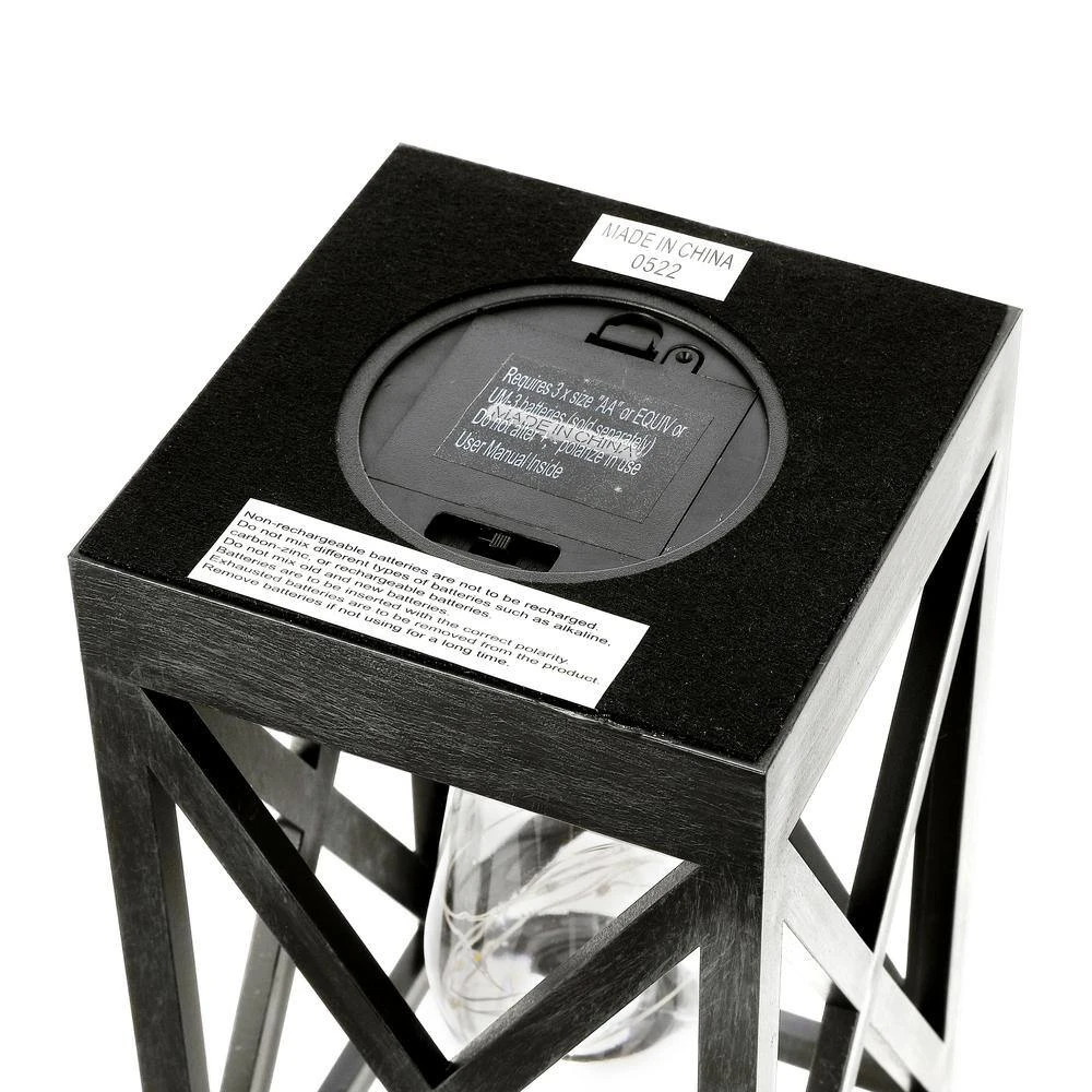 8.9 In. 1-Pack Retro Battery Powered Indoor Table Lamps, Black And Nickel Finish 8 8.9 In. 1-Pack Retro Battery Powered Indoor Table Lamps, Black And Nickel Finish - Image 6