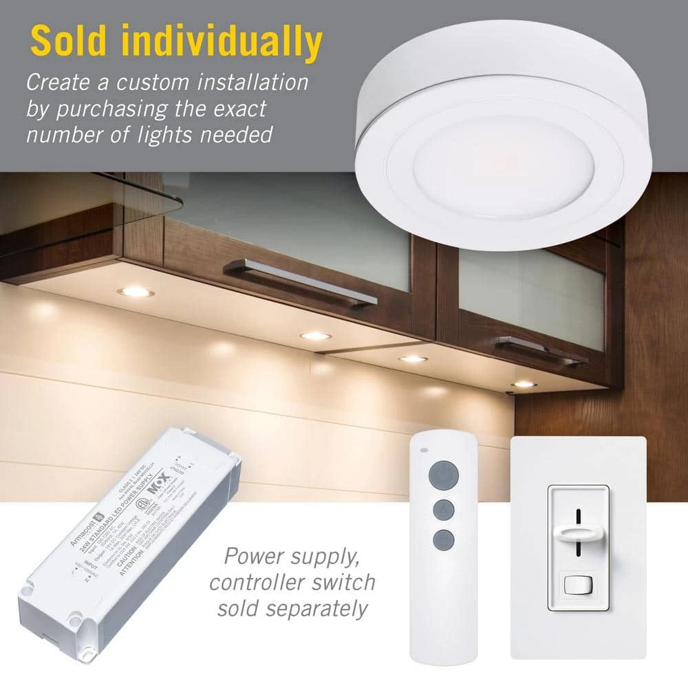 PureVue Dimmable LED Puck Light, Daylight 5000K, Black 7 PureVue Dimmable LED Puck Light, Daylight 5000K, Black - Image 5