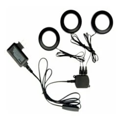 3-Light LED Black Puck Light Kit