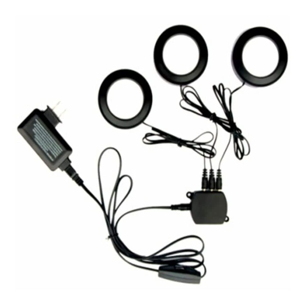 3-Light LED Black Puck Light Kit 3 3-Light LED Black Puck Light Kit